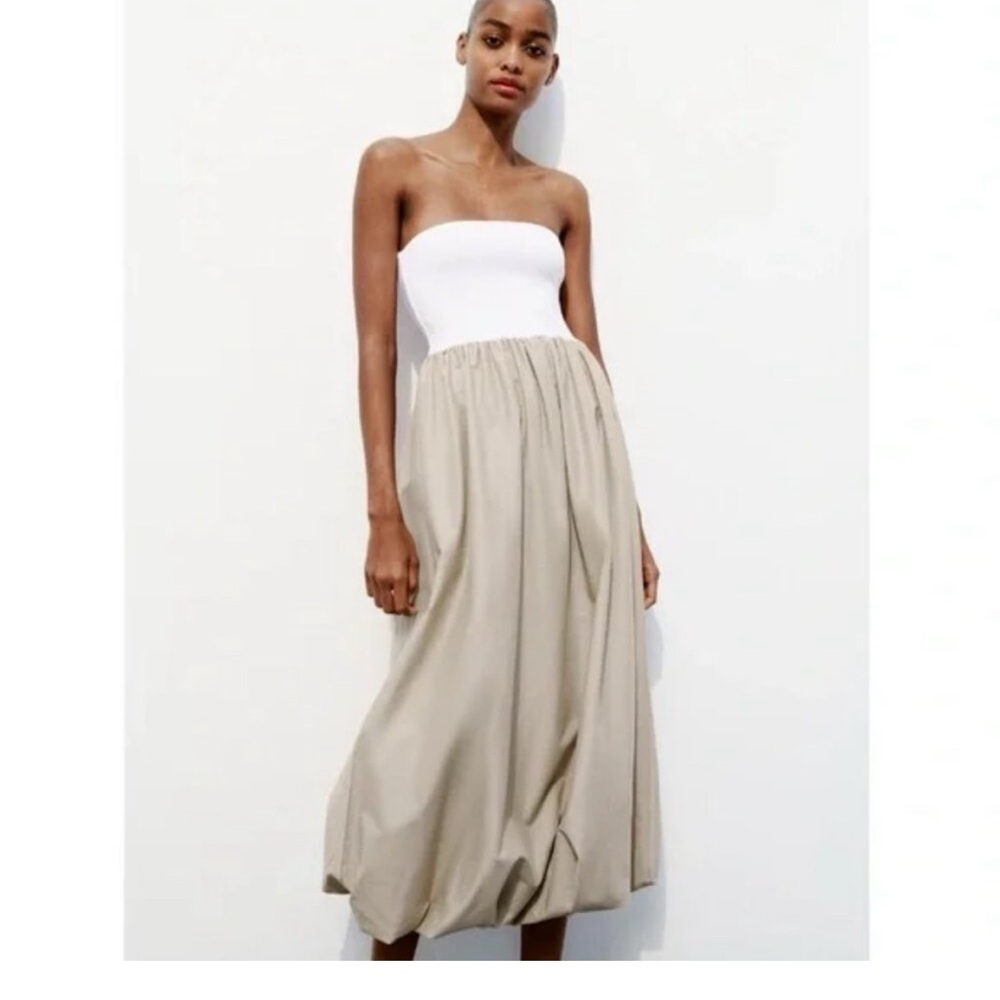 NEW Zara Combination Ballon Dress
